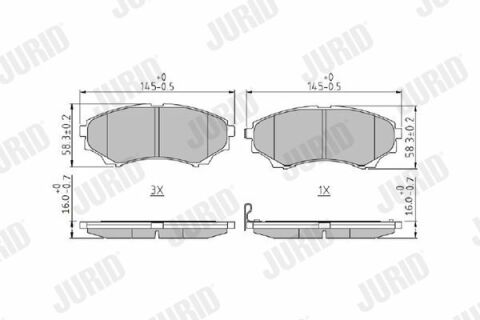 Тормозные колодки передниеranger,mazda bt-50 99-