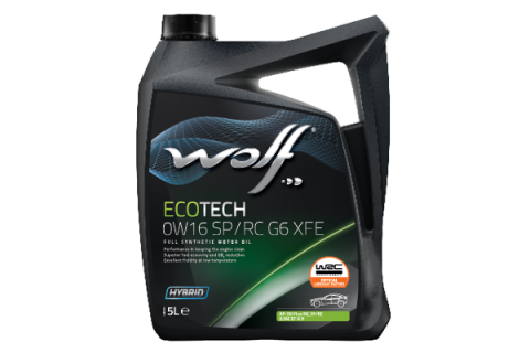 Моторна олива WOLF ECOTECH 0W-16 SP/RC G6 XFE, 5 літрів