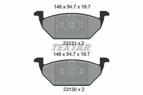 Колодки гальмівні (передні) VW Caddy 03- (Teves) Q+