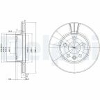 Диск гальмівний передній Sharan,Ford Galaxy,Seat Alhambra VW Диск гальмівний передній Sharan,Ford Galaxy,Seat Alhambra VW