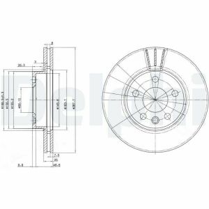 Диск тормозной передний Sharan,Ford Galaxy,Seat Alhambra VW