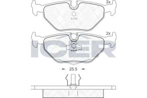 Колодки тормозные (задние) BMW 3 (E30/E36) 86-99/5 (E34) 87-96/7 (E32) 85-94/Z1 88-91/Z3 (E36) 97-03 Колодки тормозные (задние) BMW 3 (E30/E36) 86-99/5 (E34) 87-96/7 (E32) 85-94/Z1 88-91/Z3 (E36) 97-03