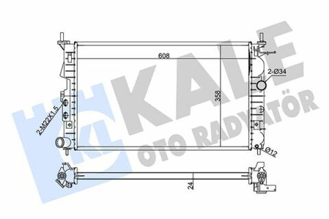 KALE OPEL Радіатор охолодження Vectra B 1.6/2.2