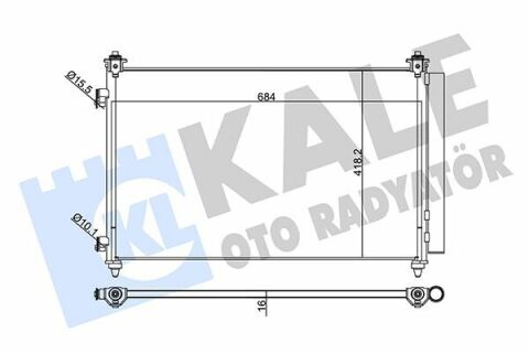 KALE MAZDA Радіатор кондиціонера CX-9 3.5/3.7 06-