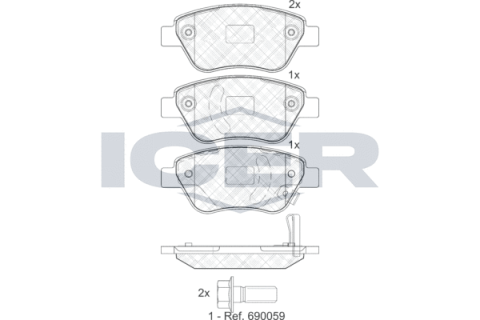 Колодки гальмівні (передні) Opel Corsa D 06-14/Adam 12-19