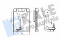 Радіатор обігрівача KIA Carens I, II Радіатор обігрівача KIA Carens I, II