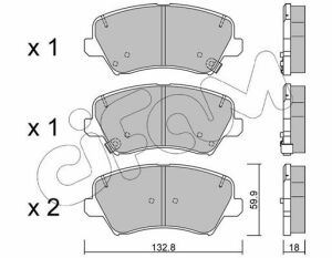 Гальмівні колодки пер. Ceed/Cerato/Elantra/Equus/i30 (09-21)