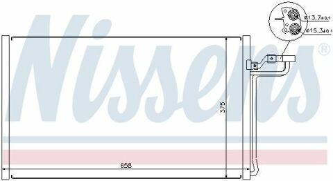 Конденсер VOLVO C 30(06-)2.4 i 20V(+)[OE 9124390]