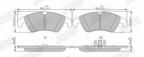 JURID VW Тормозные колодки передн.с датч. Audi A4, A5,Q5  07-