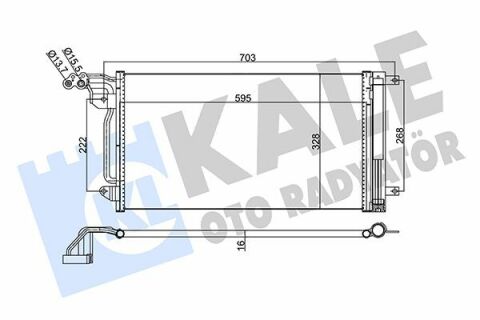 KALE VW Радиатор кондиционера Audi A1,Polo,Skoda Fabia II,III,Rapid