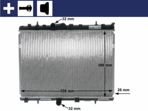 Радіатор  охолодження  PEUGEOT  2008  I  (CU_)