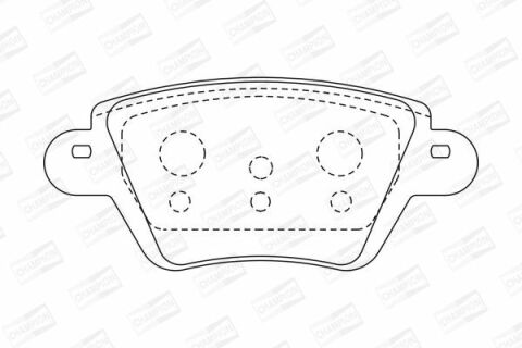 CHAMPION FORD Тормозные колодки задн.Mondeo 00-,Kangoo 01-,Jaguar X-Type