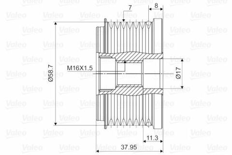 Шків генератора Ford Transit V347 06-