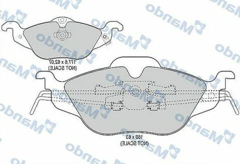 MBF015134 MANDO Гальмівні колодки до дисків MBF015134 MANDO Гальмівні колодки до дисків