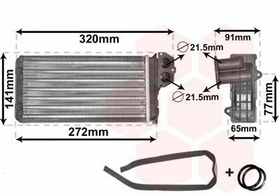 Радіатор пічки Peugeot 206/206+ 1.1-2.0D 98-