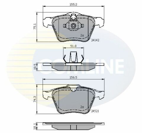 CBP01608 Comline - Гальмівні колодки до дисків