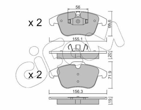 Гальмівні колодки пер. V60/S60/XC70/V70/S80/Discovery/Evoque/Freelander/Galaxy/Mondeo/S-Max 06-