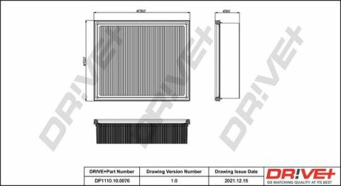 DP1110.10.0076 Drive+ - Фільтр повітря