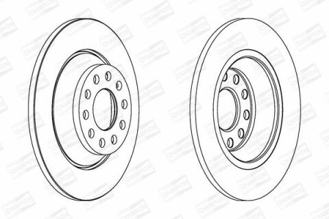 CHAMPION VW Диск тормозной задний Audi A6 04-