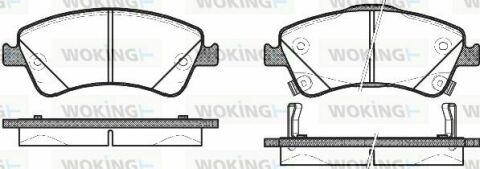 Гальмівні колодки пер. Toyota Auris 07-12 (bosch) (150,8x62,5x19,5)