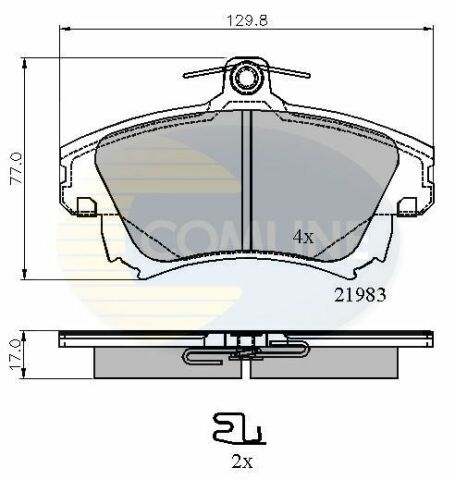 CBP3813 Comline - Гальмівні колодки до дисків CBP3813 Comline - Гальмівні колодки до дисків