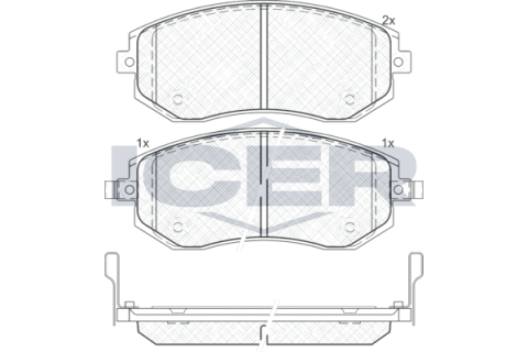 Колодки гальмівні (передні) Subaru Forester 02-/Impreza 00-/Legacy 03-14/Outback 03-