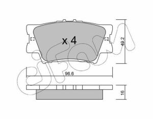 Гальмівні колодки зад.TOYOTA CAMRY/RAV4 III/RAV4 IV 2.0-3.5 06-
