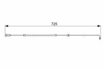 Датчик Зношування гальмівної колодки передній L=725мм 1шт. OPEL Vectra C 2.8-3.2 Датчик Зношування гальмівної колодки передній L=725мм 1шт. OPEL Vectra C 2.8-3.2