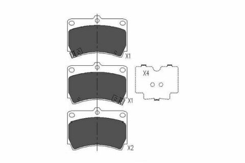 Колодки тормозные (передние) Kia Rio 00-05/Mazda 3 -98