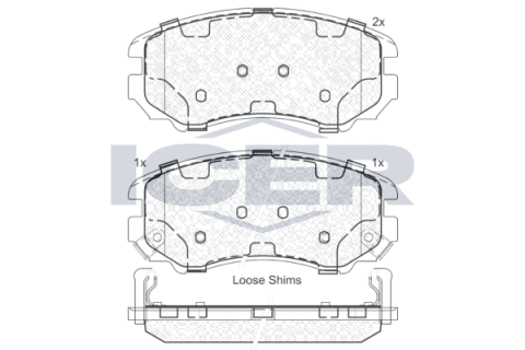 Колодки гальмівні (передні) Hyundai Sonata/Elantra 01-11/ix20 10-/Tucson/Kia Sportage/Carens 04-