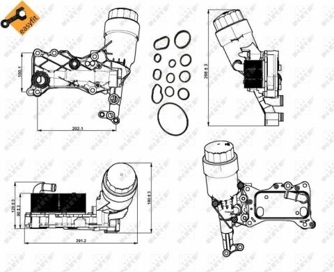 Корпус фільтра масляного (з радіатором) MB OM651 (6511800610)