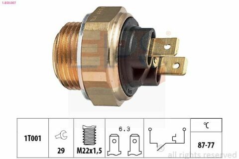 EPS RENAULT Датчик вкл. вентилятора R9, Citroen BX, Peugeot 205,309