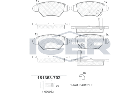 Тормозные колодки (задние) Opel Astra G 98-09/Zafira A 99-05/Chevrolet Corsa 94-02/Zafira 01-12