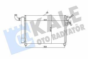 KALE KIA Радиатор кондиционера Rio II 1.5CRDi 05-