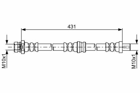 Шланг гальм.задні hyundai matrix -10