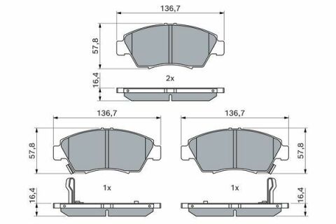 Колодки гальмівні (передні) Honda Civic V/VI/VII 91-05/CRX III 92-98