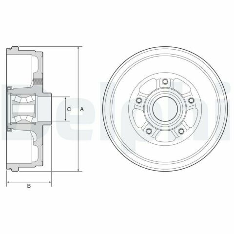 Тормозной барабан с подшипником DUSTER 1.5 dCi, RENAULT ARKANA I 19-DACIA