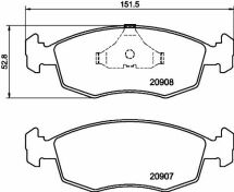 MINTEX Тормозные колодки перед. FORD Granada, Scorpio, Sierra 2,0-2,9