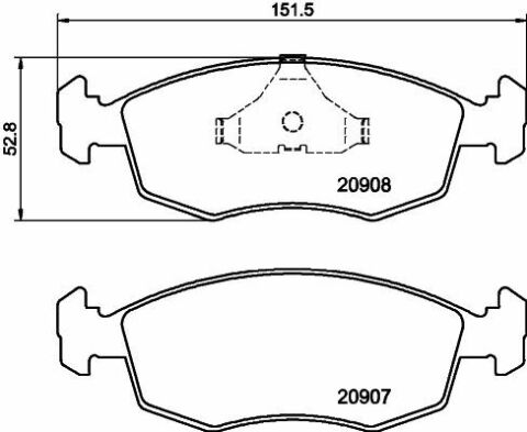 MINTEX Гальмівні колодки перед. FORD Granada, Scorpio, Sierra 2,0-2,9