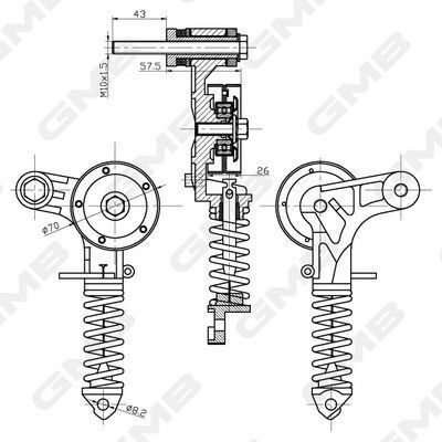 Натяжной механизм ремня corsa b/c/d,astra g/h 1.0-1.4 opel