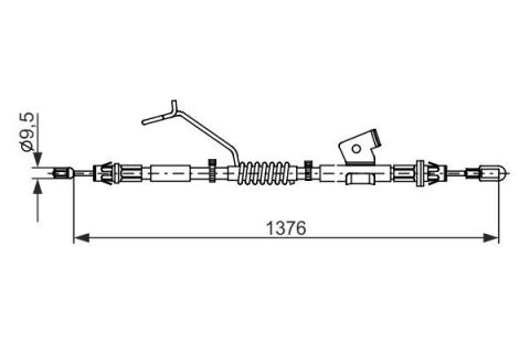 Трос ручного гальма TRANSIT V363 2.2 TDCi 13-