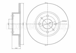 Диск тормозной (задний) Alfa Romeo 164 87-98/Fiat Bravo/Stilo 01-14 (251x10)