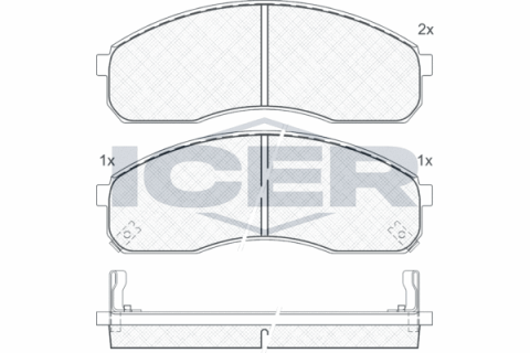 Колодки тормозные (передние) Kia Carnival 99-06/K2500 10-