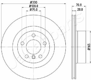 JAPANPARTS BMW Диск гальм. задній F25