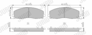 JURID FIAT Тормозные колодки передн.Freemont,Chrysler Grand Voyager V,Lancia 2.0/3.6 11-