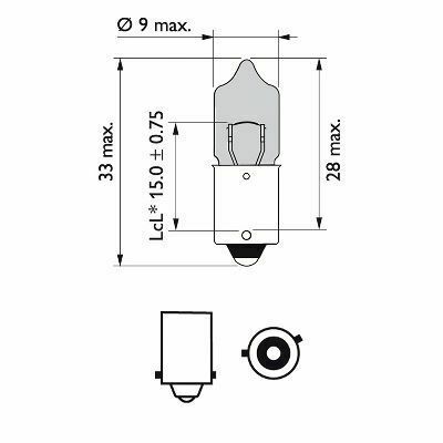 Автомобильная лампа PHILIPS 2 шт.  12V 6W тип: H6W цоколь: BAX9s 3100K 125 lm