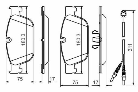 Колодки гальмівні (передні) Citroen C4/C5/C6/Peugeot 308/407/508 09-