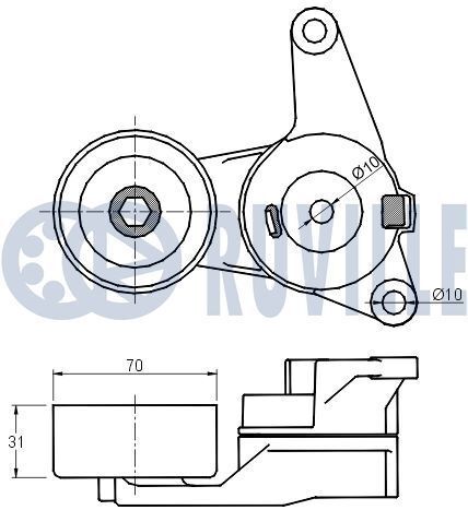 OPEL Ролик Insignia 2,8 08-, Vectra C 2,8