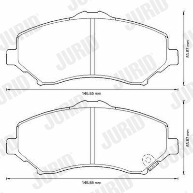 JURID CHRYSLER Гальмівні колодки передн. Grand Voyager, Dodge Nitro, Cherokee 07-