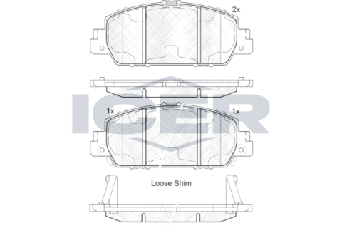 Колодки гальмівні (передні) Honda Accord IX 14-/HR-V 15-
